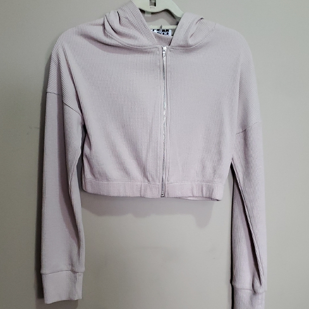 Tic Toc Light Pink Cropped Hoodie Size Small